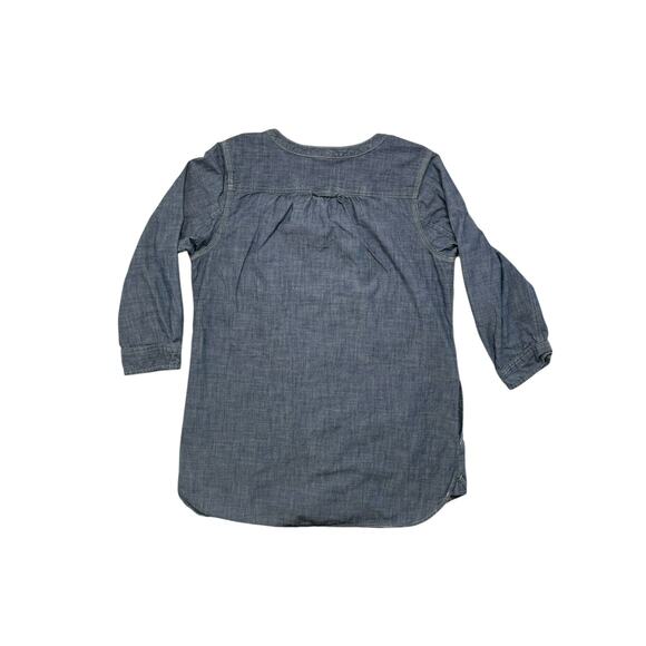 DULUTH TRADING Free Range Organic Chambray 3/4 Sleeve Tunic Size Medium Womens - Picture 5 of 9